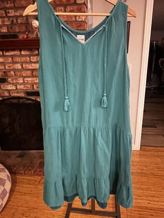 NIC+ZOE Dresses & Skirts - ✨ NIC + ZOE Teal Tiered Dress | Effortless Boho Chic ✨